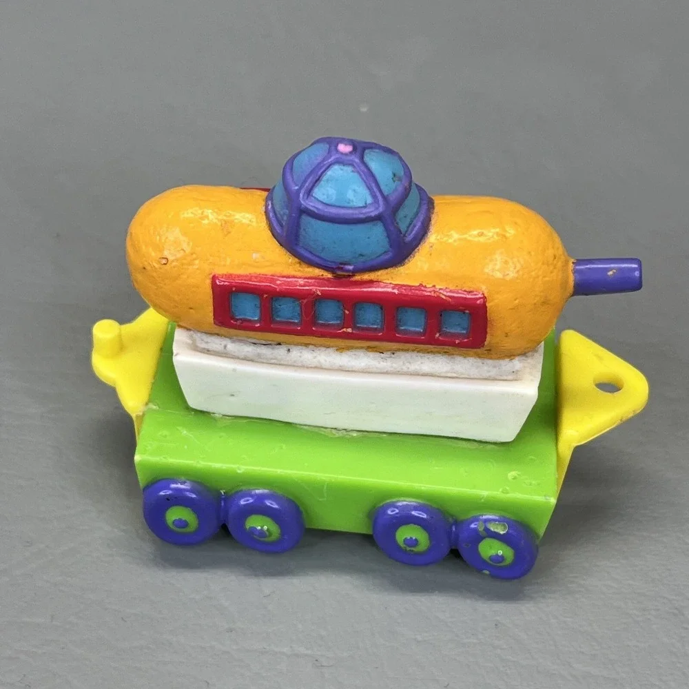 Sonic Drive in 1997 Wacky Pack Toys Chew Chew Train Hotdog Corndog Dr Pepper